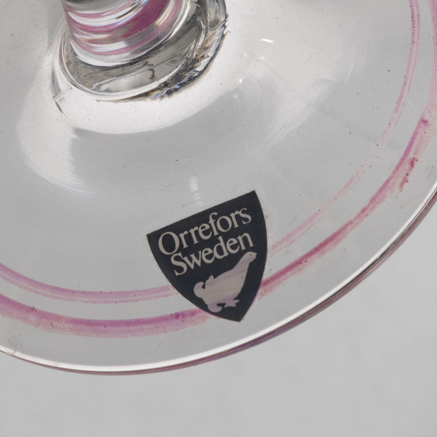 Eva Englund, a 27-piece 'Linnea' glass service, Orrefors.