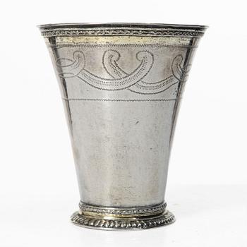A Swedish silver beaker, mark of Jeremias Dahlén, Västerås (1722–1736–).