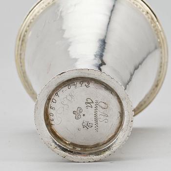 BÄGARE, silver, Johan Wennerwall, Göteborg 1737. Vikt ca 96 gram.