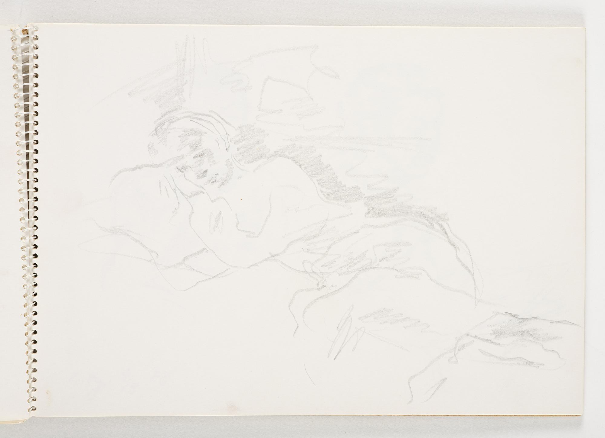 Lotte Laserstein, 3 skissblock med teckningar.