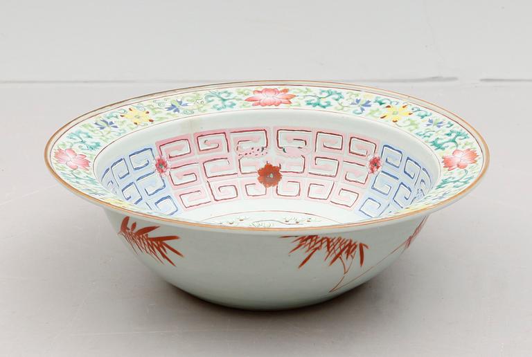 SKÅL, porslin, Kanton, Kina, 1800-talets andra hälft.