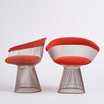 Warren Platner, a pair of 'Platner Side Chair' chairs, Knoll International, post 1966.