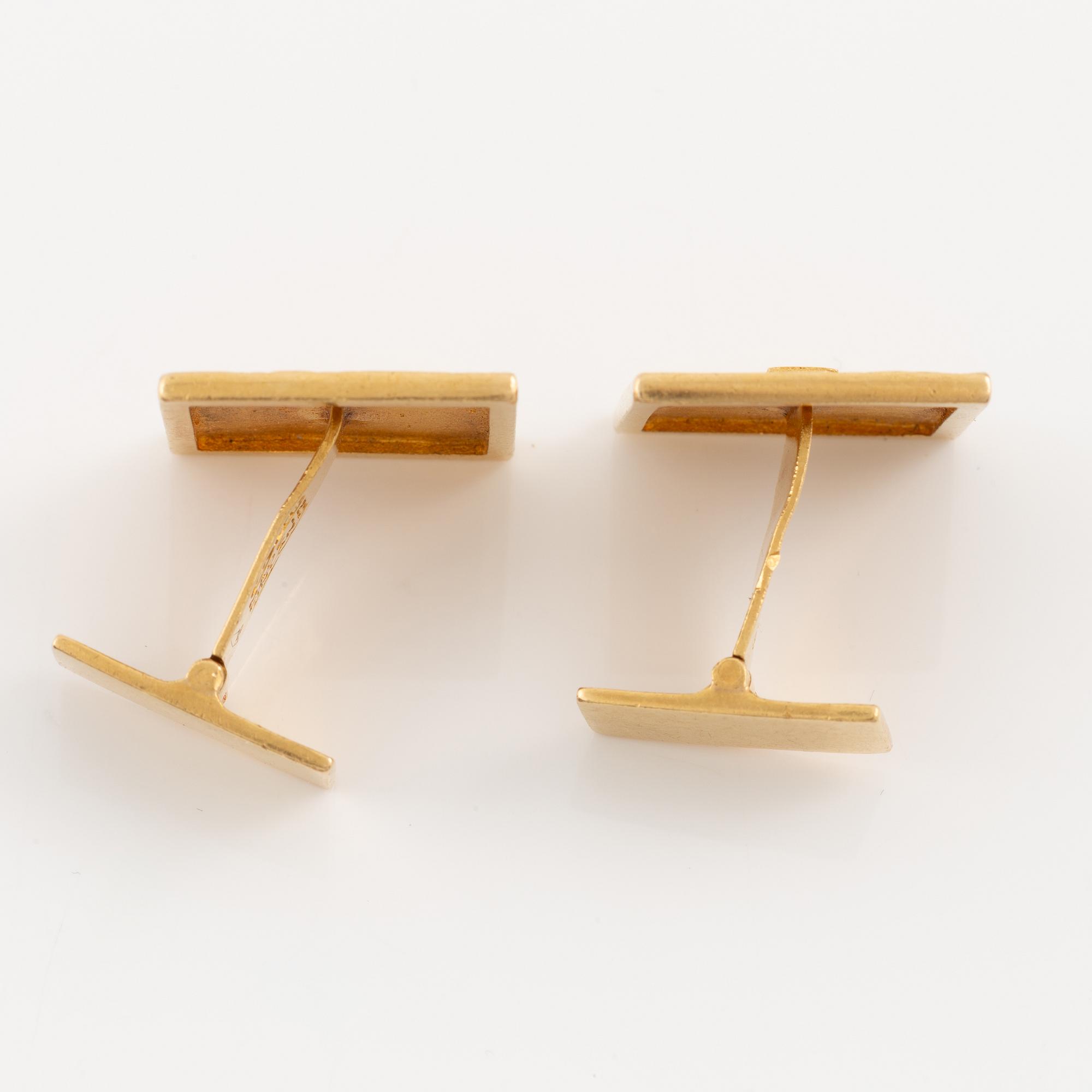 Björn Weckström, cufflinks, a pair, "Ruta", 18K gold.