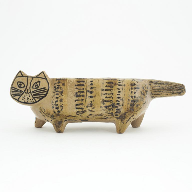 Lisa Larson, figurin, stengods, "Katt" ur serien "Stora zoo", Gustavsberg.