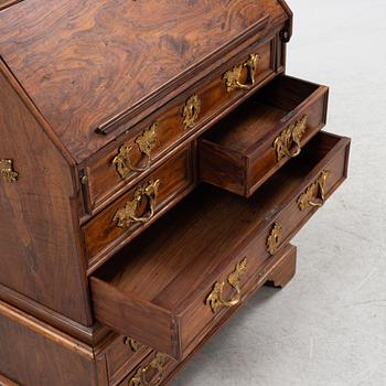 A 18th century walnut secretaire.