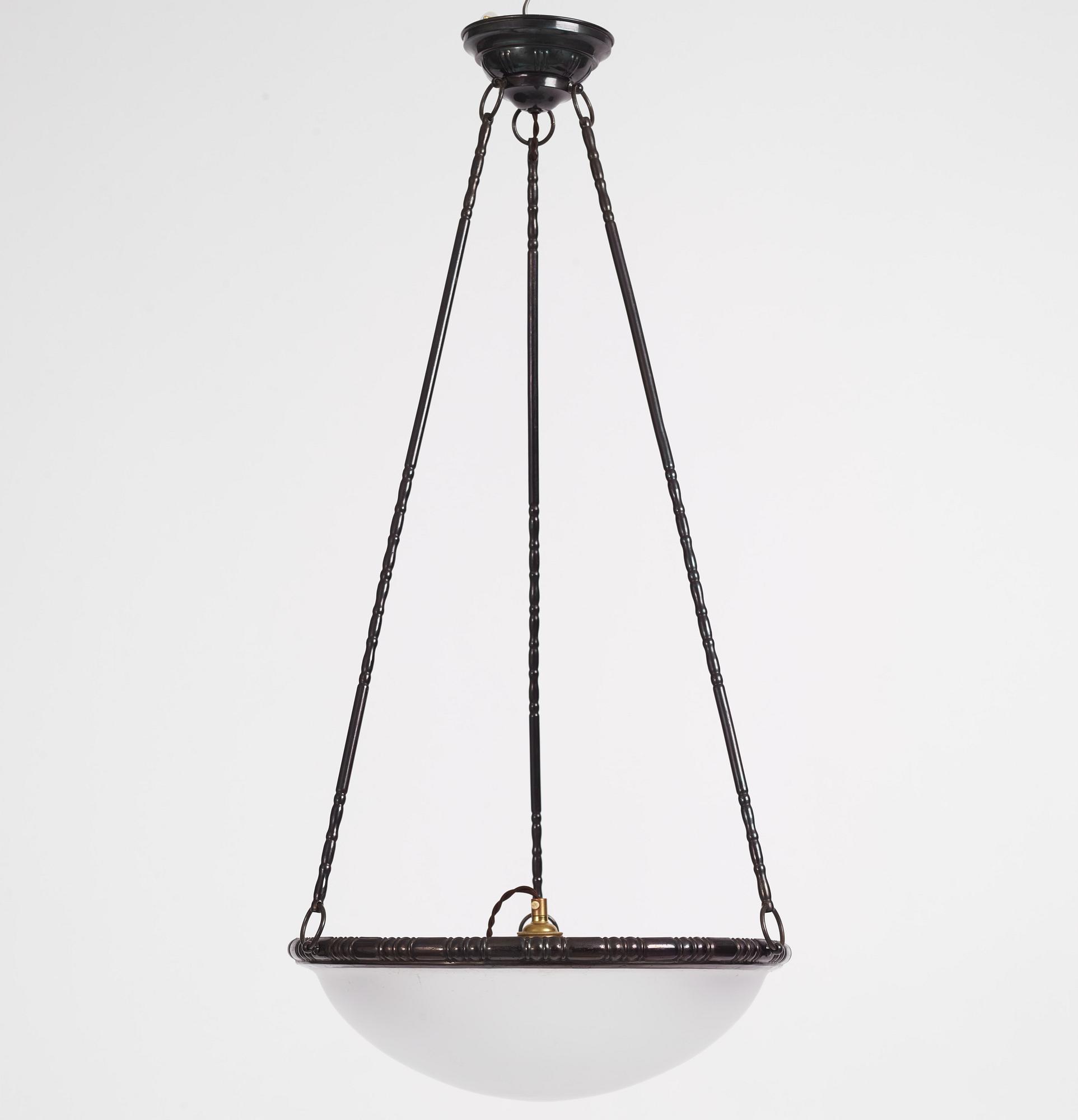 Harald Notini, ceiling lamp, model "5873", Arvid Böhlmarks Lampfabrik, 1920s.