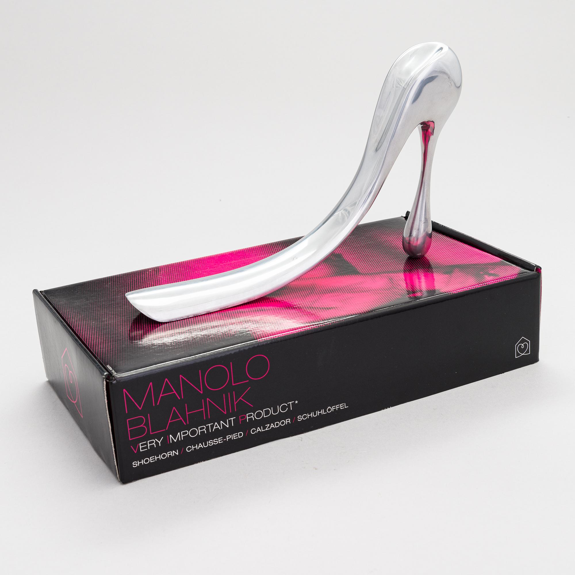 A metal shoe horn by Manolo Blahnik, 2000s.