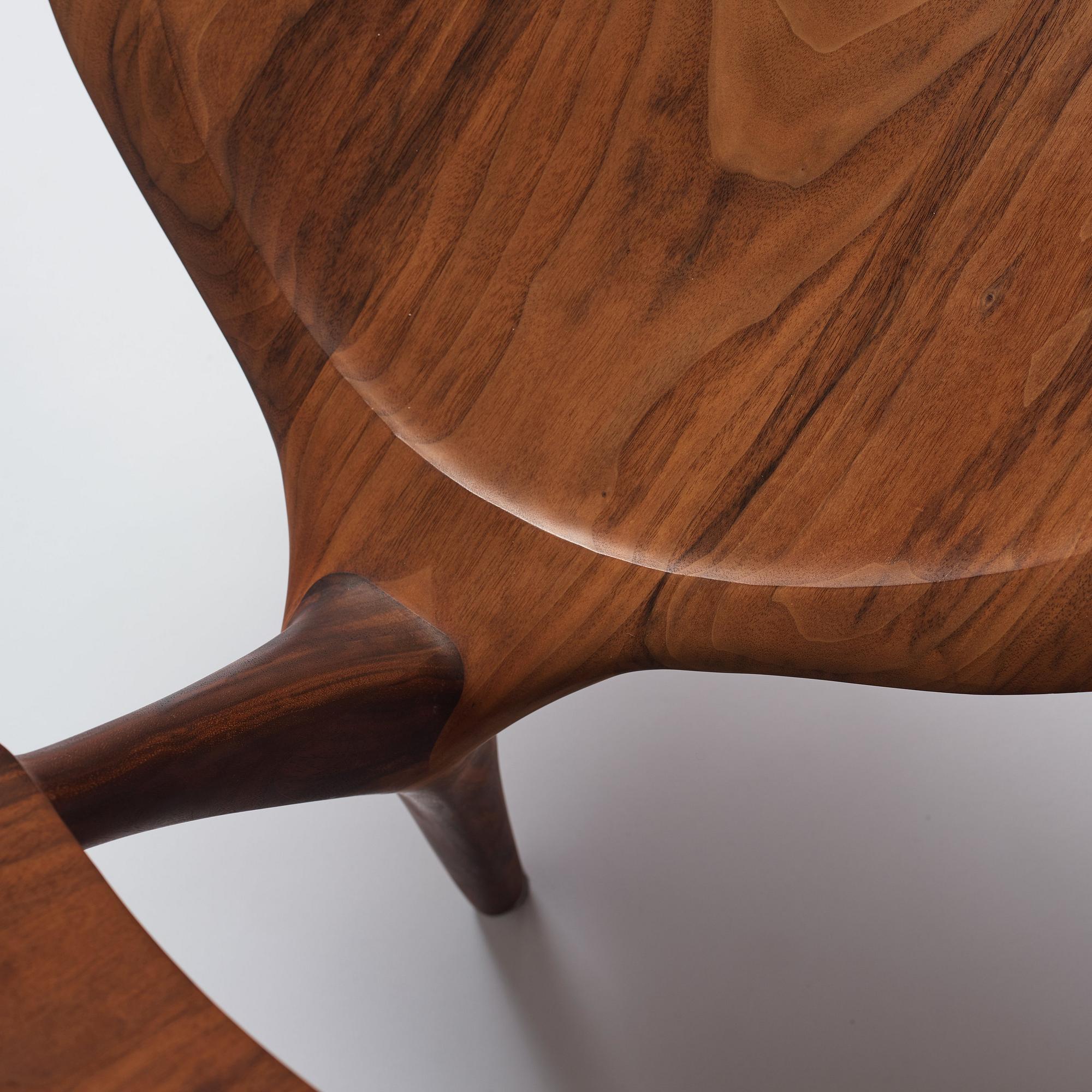 Morten Stenbæk, a "Whale Chair", No. 17, his own studio, Denmark, 2018.