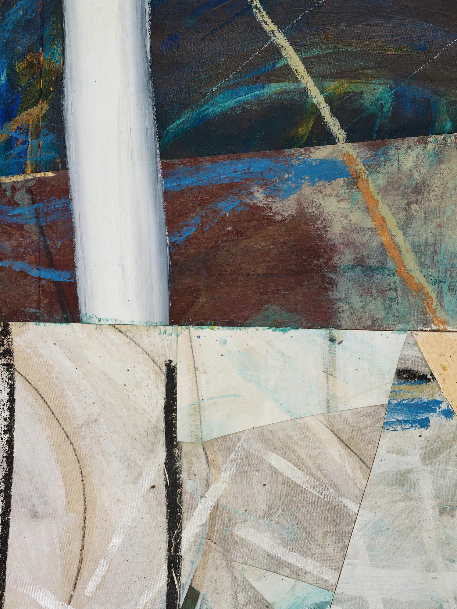 Steven Sorman, oil and mixed media on canvas, signed and dated 1987.