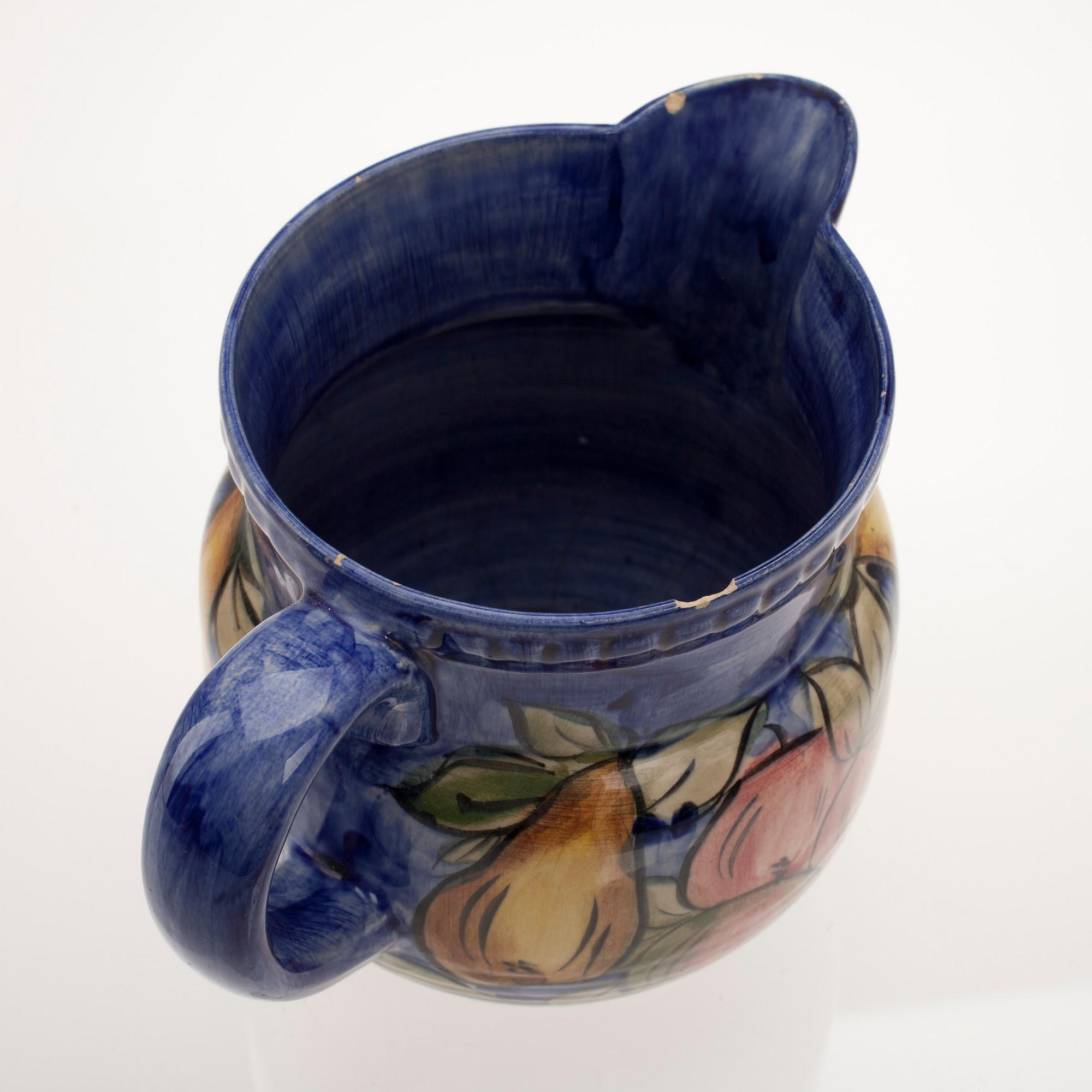 KANNA samt MUGGAR 10 st, keramik, Savitorppa, signerade S. Nordqvist.