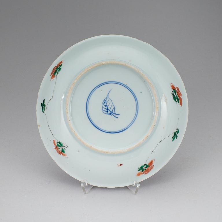 A CHINESE PORCELAIN DISH, in the Kangxi style, 19th century.