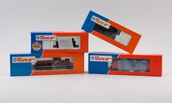 SAMLING MODELLTÅG, 4 delar, Roco, Österrike.