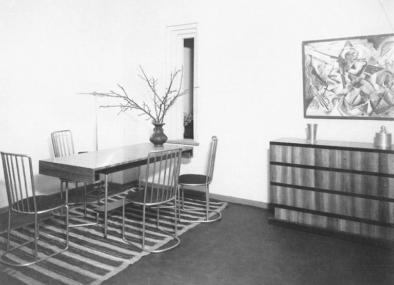 An Axel Einar Hjorth zebrano and palisander sideboard, Nordiska Kompaniet 1930.