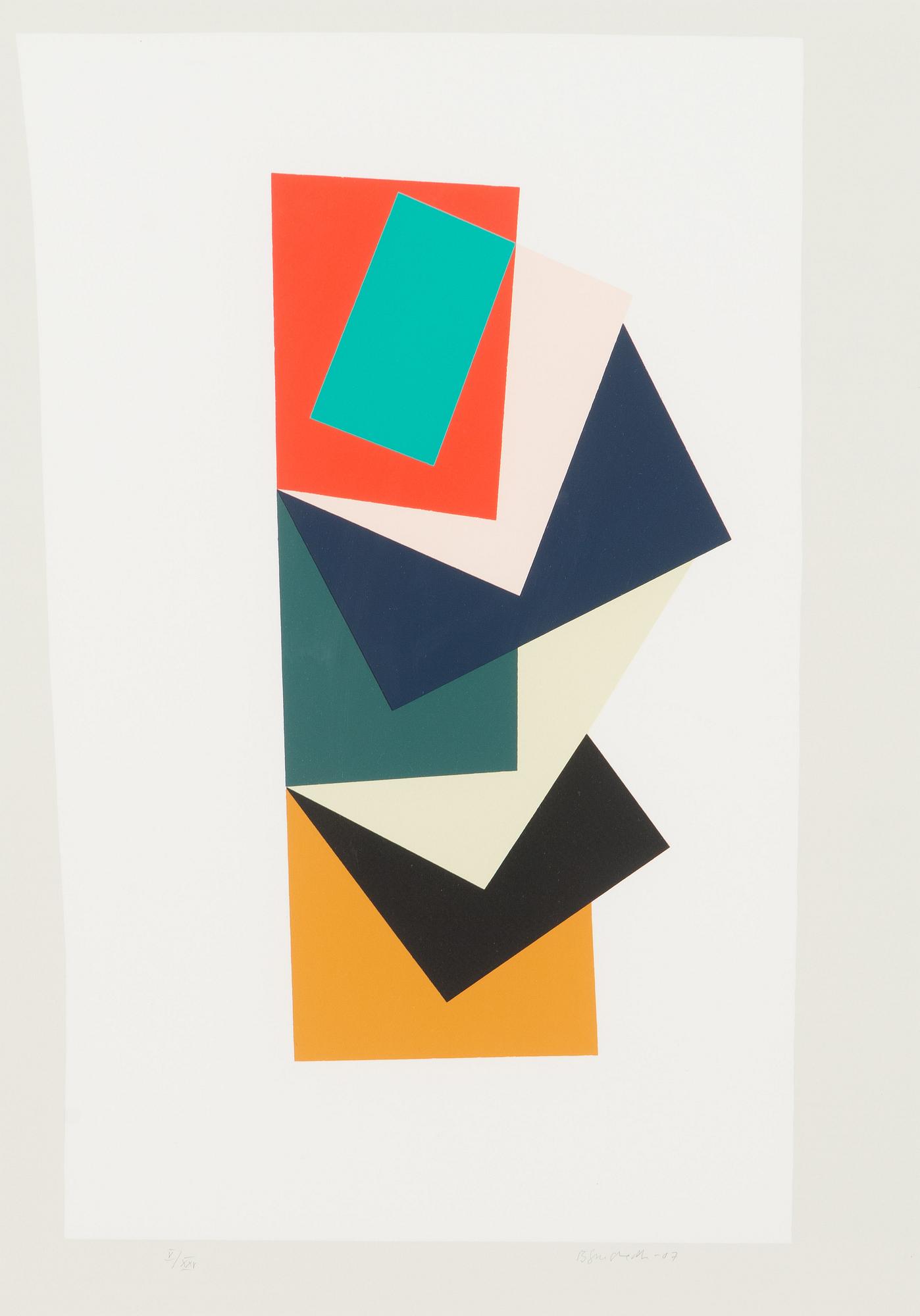 Juhana Blomstedt, serigrafia, signeerattu ja päivätty -07, numeroitu V/XXV.