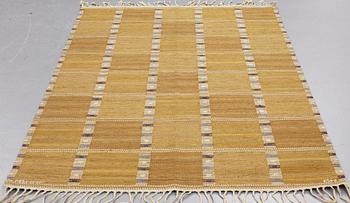 Barbro Nilsson, A CARPET, "Falurutan ljusbrun", flat weave, ca 206,5 x 145-146,5 cm, signed AB MMF BN.