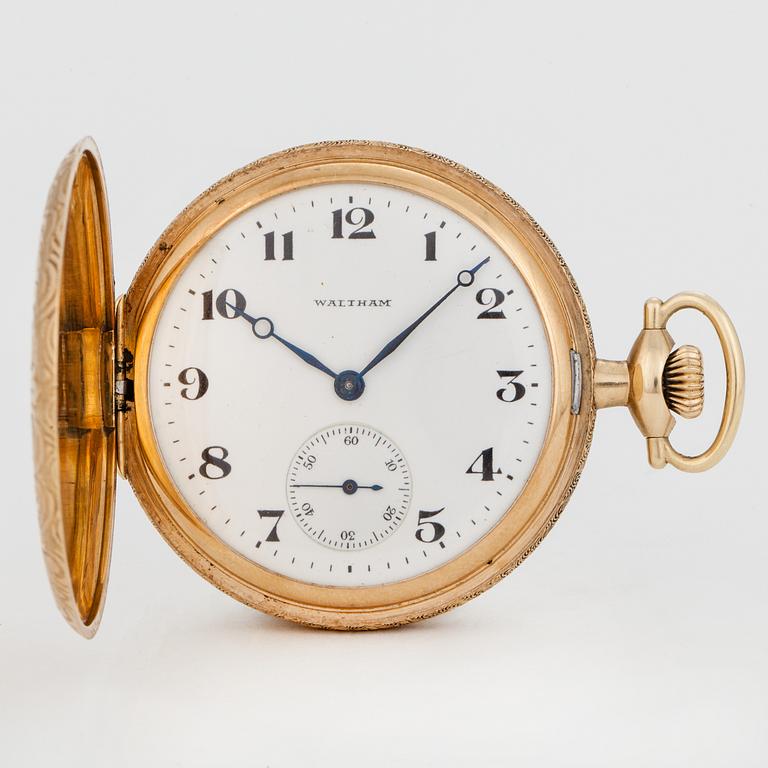 WALTHAM, pocketwatch, 45,5 mm, hunting case,