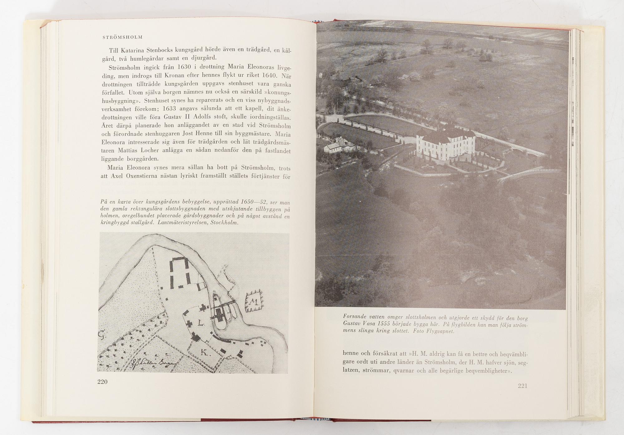 Books, 'Svenska slott och herresäten', 18 volumes, Allhems Förlag, Malmö, 1966-1971.