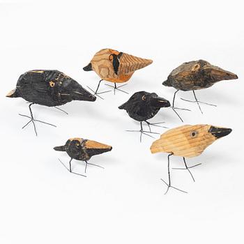 Werner Janson, Sculpture group, birds, 5 pcs.