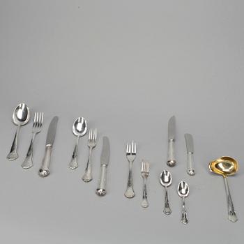 BESTICKSERVIS, 138+1 delar, silver, "Viktoria", CG Hallberg, mest 1940-tal. Tot ca 6990 gram.