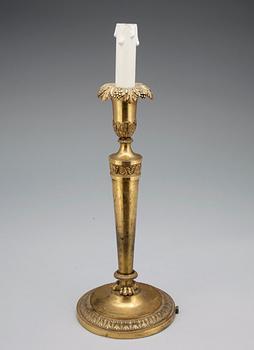 BORDSLAMPA, mässing, senempire, 1800-tal.