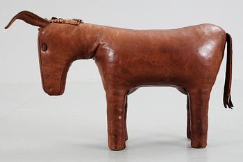 A Svenskt Tenn donkey upholstered with brown leather.