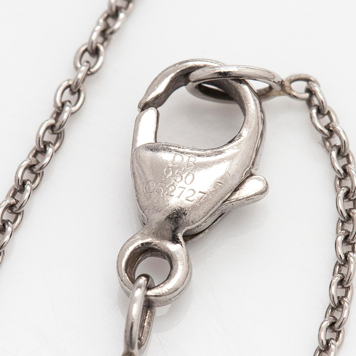 De Beers, halsband, platina med briljantslipad diamant.