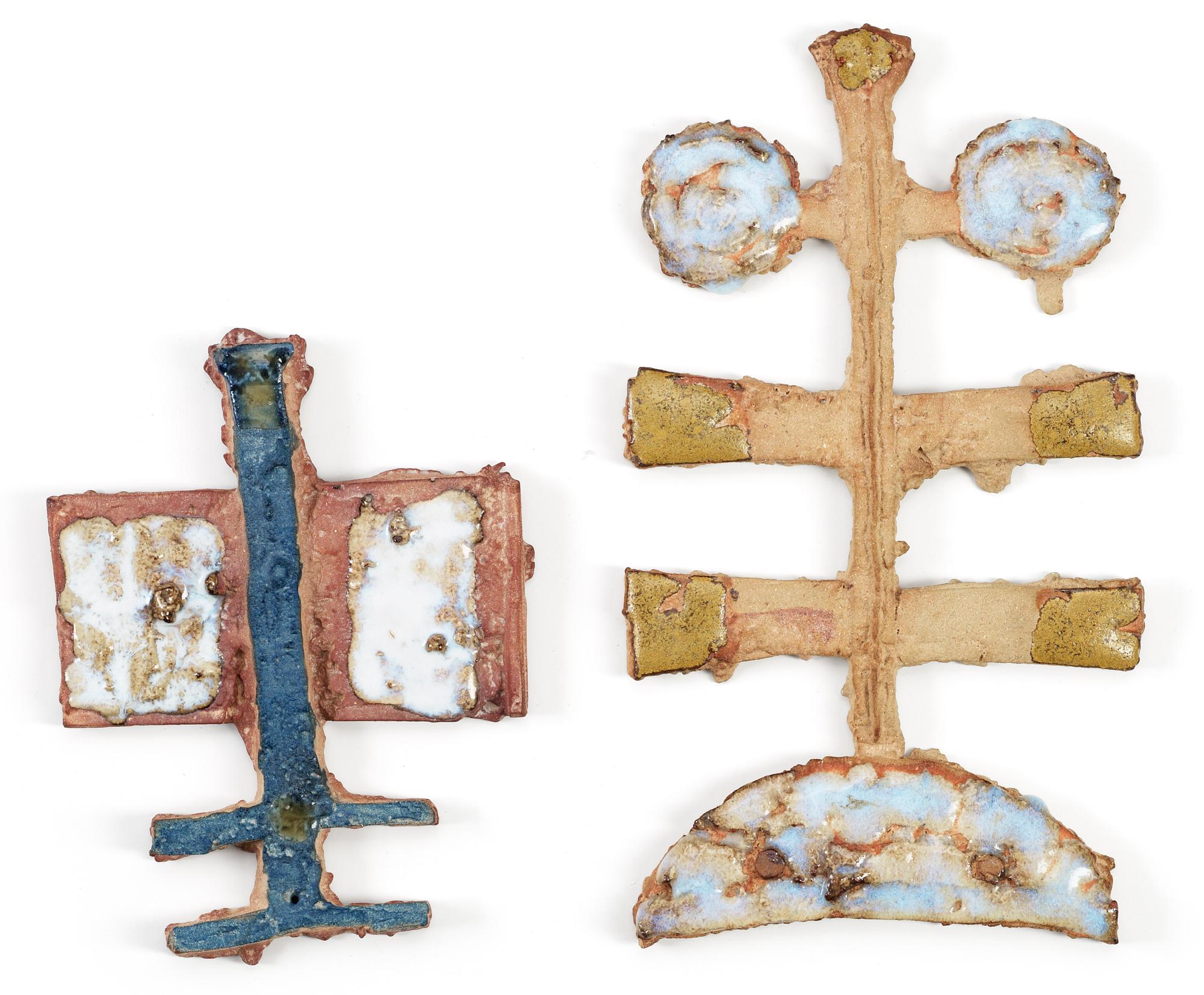 Two Anders Bruno Liljefors sand cast stoneware sculptures, Gustavsberg studio 1950's.