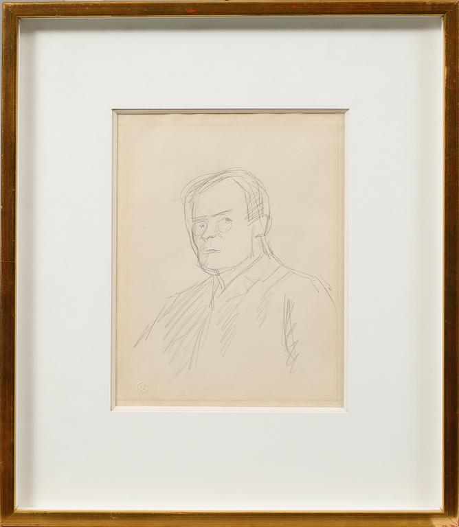CARL KYLBERG, teckning, blyerts, monogramsignerad i relief.