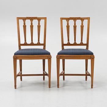 A Dining Table and Twelve Chairs, late Gustavian style, 20th Century.