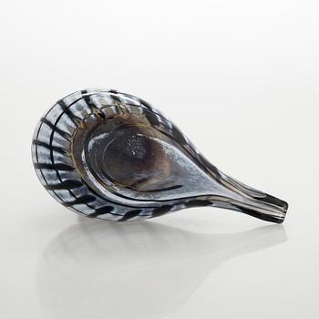 Oiva Toikka, lasilintu, "Pikku kuikka", signeerattu O. Toikka, Nuutajärvi.