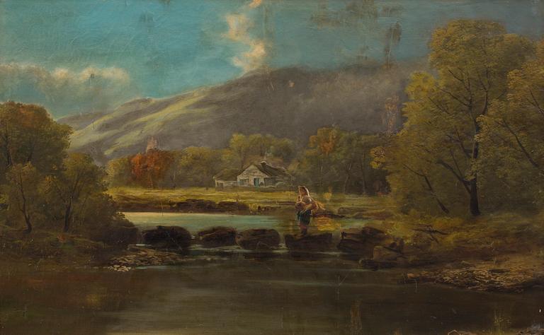 OKÄND KONSTNÄR, olja på duk, troligen England, 1800-tal.