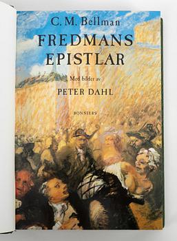 Peter Dahl, "Fredmans epistlar" (Färglitografi samt bok).