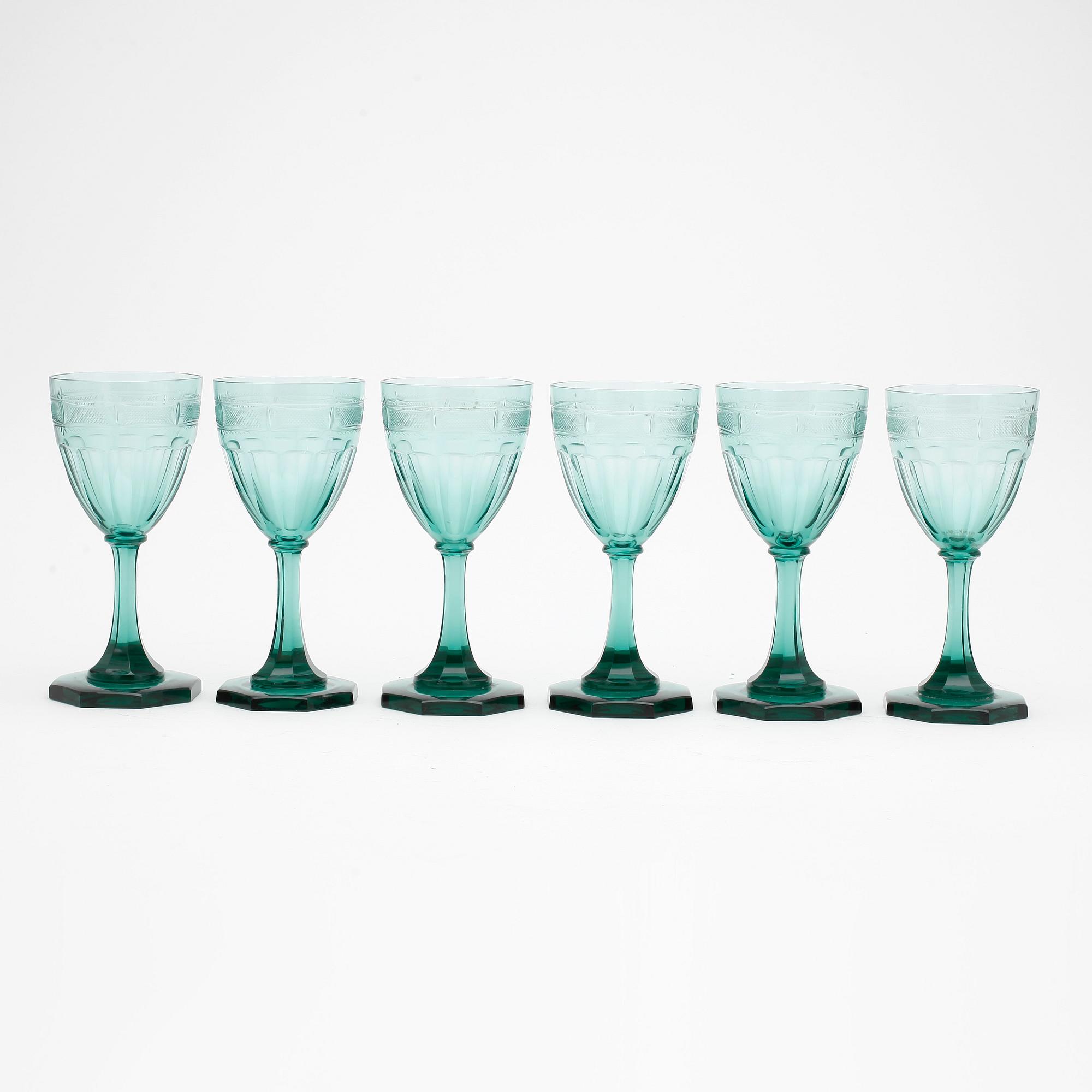 GLAS, 6 st, Strömbergshyttan, "Hörningsholm", 1900-talets första hälft.