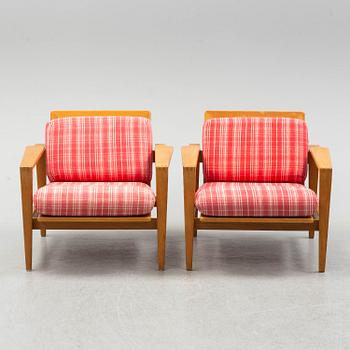 ERIK WØRTS, a pair of oak 'Kastrup' easy chairs from IKEA, designed in 1961.