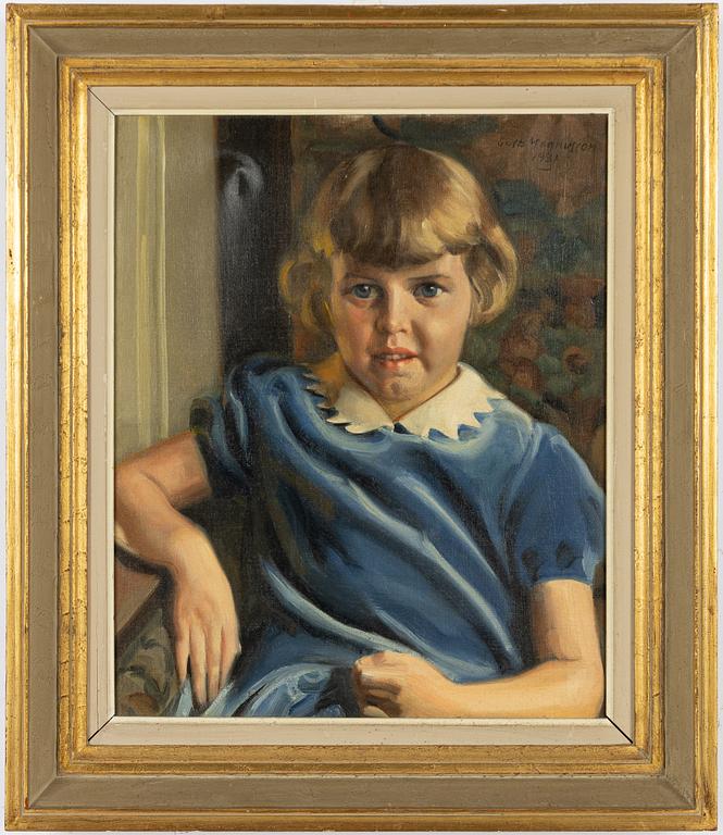 Gustaf Magnusson, Girl in a blue dress.