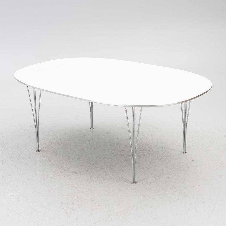 Bruno Mathsson, & Piet Hein, a dining table, 'Superellipse', Fritz Hansen, Denmark, 1988.