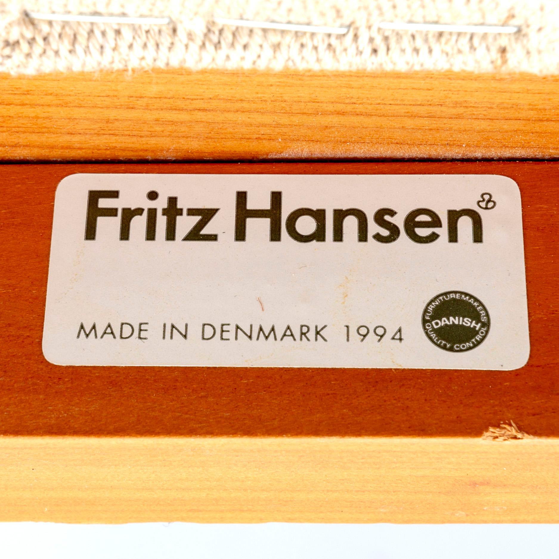 Hans J Wegner, a pair of "China" chairs for Fritz Hansen, Denmark, dated 1994.