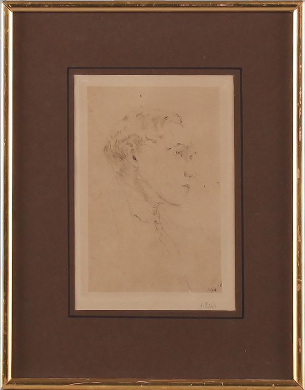 AXEL FRIDELL, etsning, signerad.