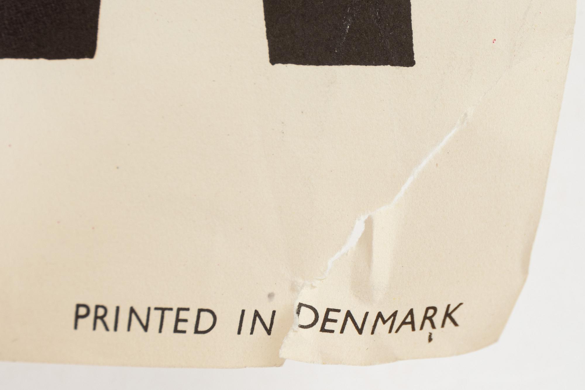Otto Nielsen, a vintage SAS poster, Al-Offset, Anderasen & Lachmann, Köpenhamn, Danmark.