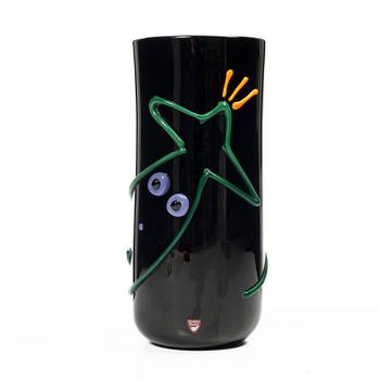 Anne Nilsson, vase, glass, Orrefors, 1988.