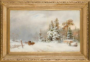 Hjalmar Munsterhjelm, Sleigh Riding in a Winter Landscape.