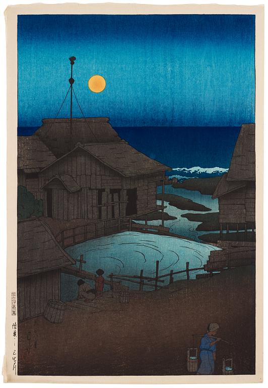 KAWASE HASUI (1883-1957), colour woodblock print. Japan, "Souvenirs of Travel I".