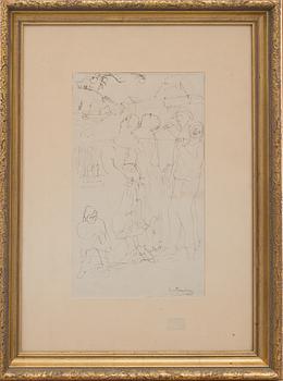 ERNST JOSEPHSON, tuschteckning, signerad.