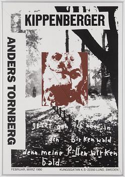 MARTIN KIPPENBERGER (Tyskland 1953-1997), exhibition poster, Tornberg Gallery, Lund, signed.