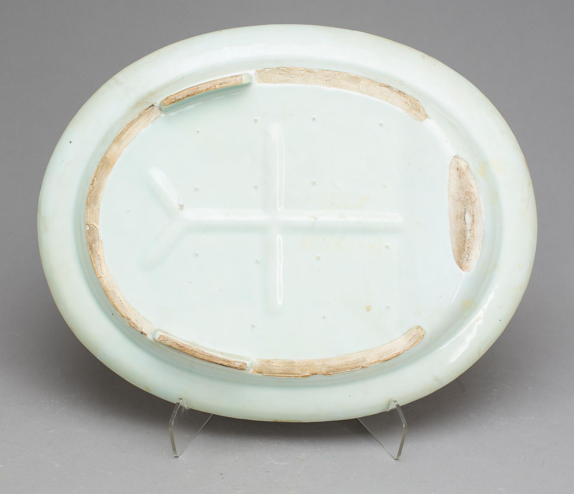 STEKFAT, Kina Kanton 1800-tal, porslin.