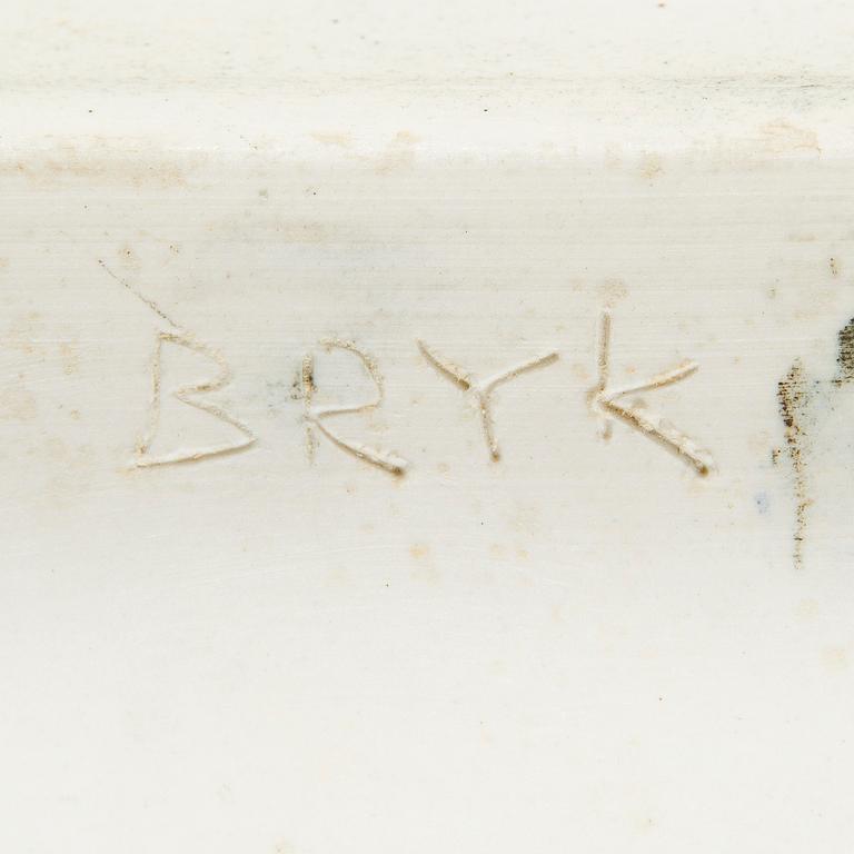 Rut Bryk, a stoneware wall relief, signed BRYK.