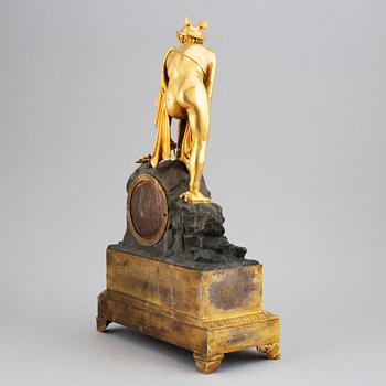A french Empire pendulum clock, first half of the 19th century.
