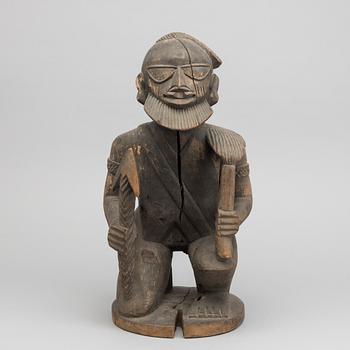 Male warrior figure, Yoruba, Nigeria.