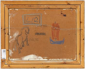 Erling Ärlingsson, "Utsikt tvärs över Fryken, stormig höstdag 1962".