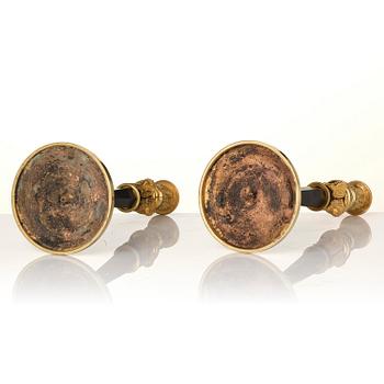 A pair of Empire presumably Russian, Moscow candlesticks from around 1820.